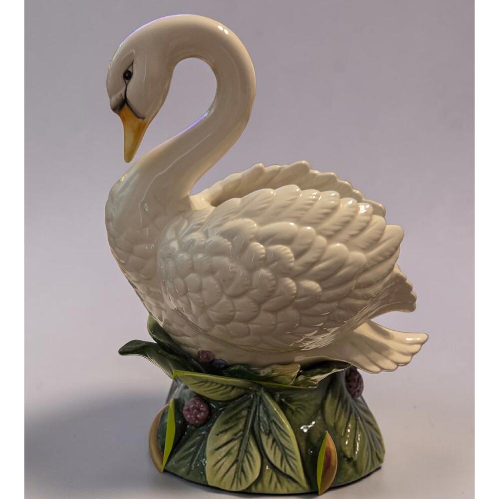 Swan Candleholder Fitz and Floyd Essentials Holiday Swan Collection Christmas - Picture 10 of 10